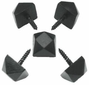 Pack of 10 Door Studs Black Antique 15mm.