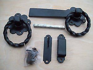 Ring Latch 6inch Twisted Black steel.