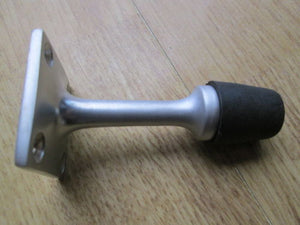 Door Stopper Square Base Projecting Satin Aluminium.