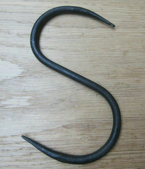 135mm Handforged S Hook Black Wax.