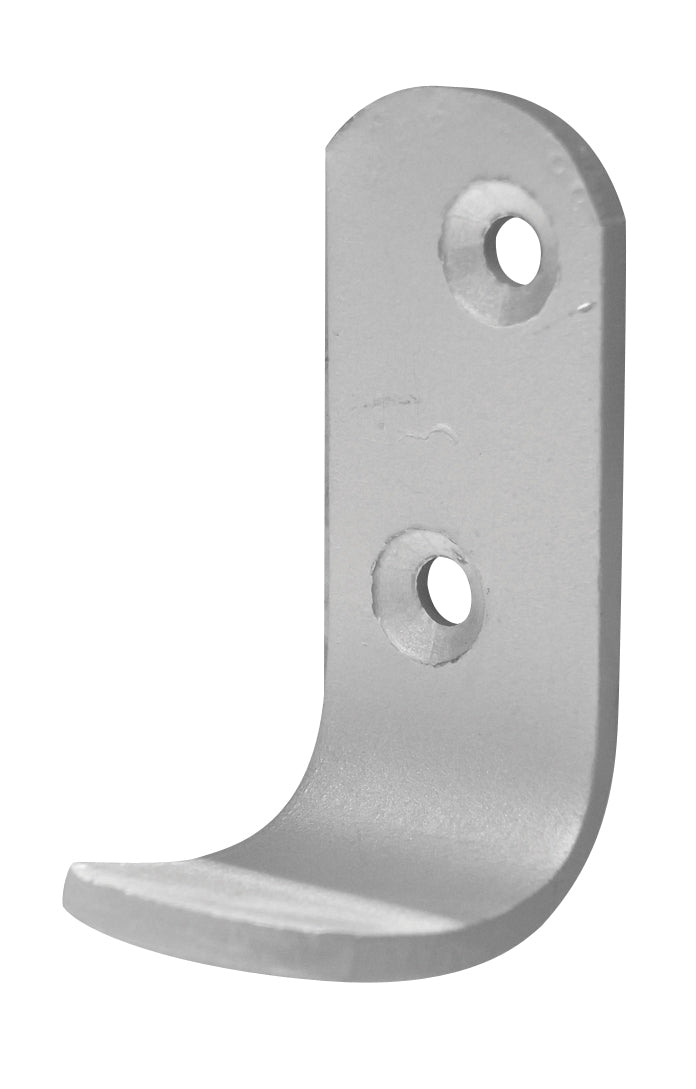 Single robe Hooks Satin Aluminium.