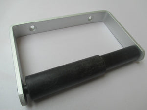 Basic Toilet Roll Holder Satin Aluminium.