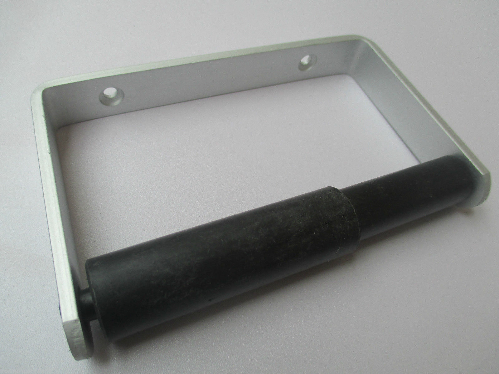 Basic Toilet Roll Holder Satin Aluminium.