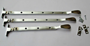 Casement Stay Arm Satin Brushed Chrome 12inch.