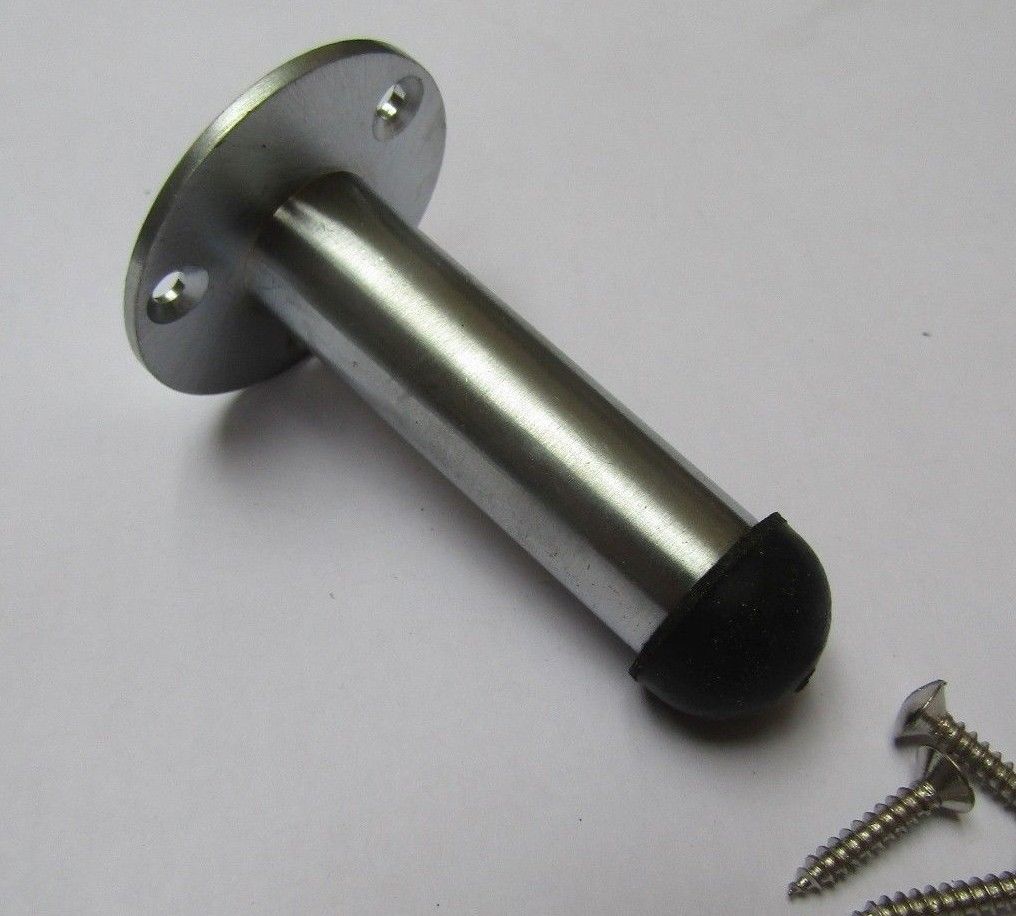 Door Stopper 2.5inch Pipe Satin Chrome.