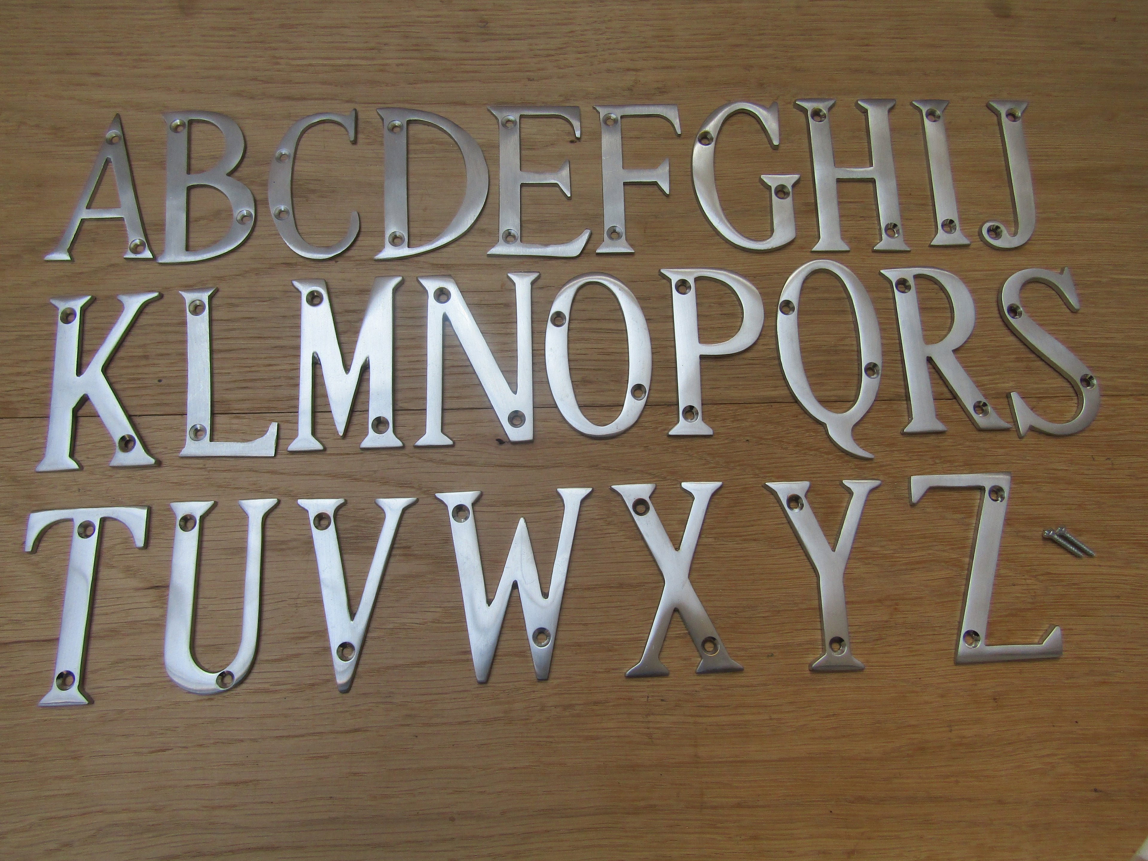 3inch Satin Chrome Letter P.