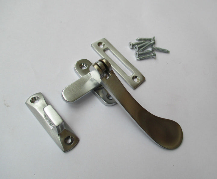 Satin Brushed Chrome Hook Mortice Fastener.