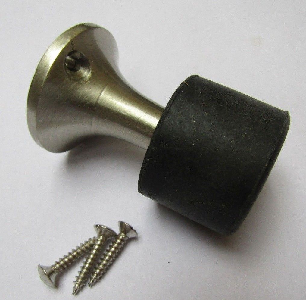 Door Stopper Pedestal Satin Chrome.