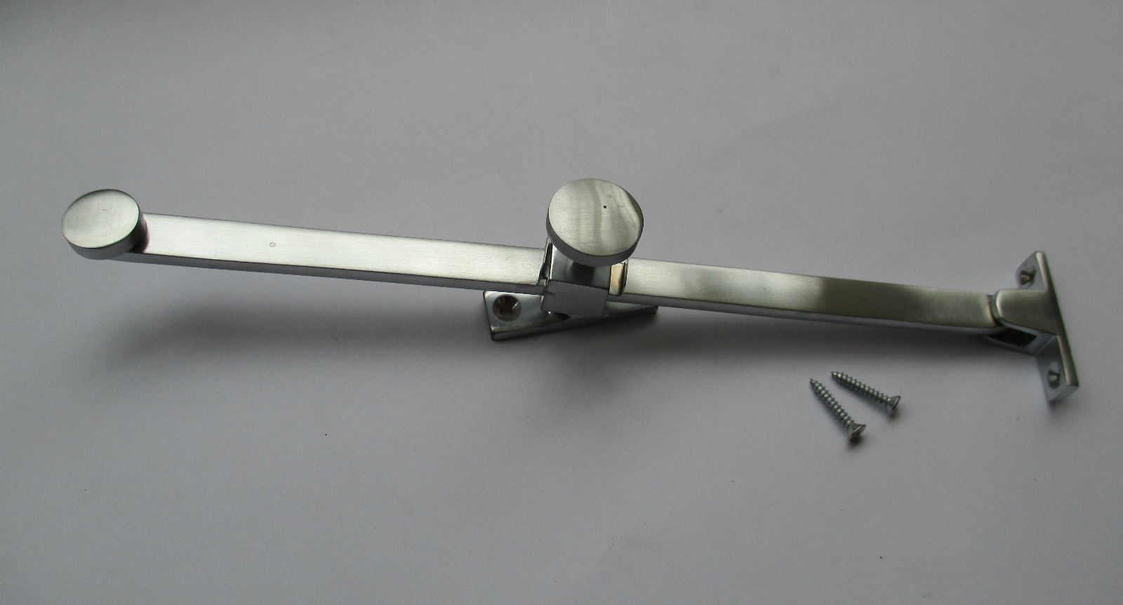 Satin Brushed Chrome Screw Down stay 10inch.