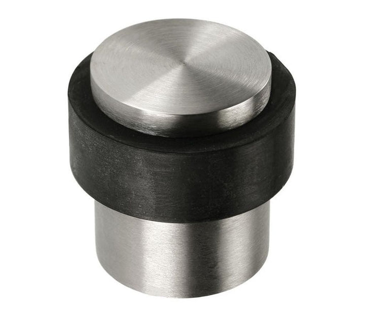 Door Stopper Cylinder Satin Steel.