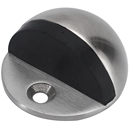Door Stopper Half Moon Satin Steel.