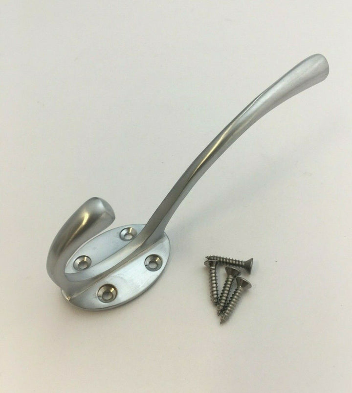 Victorian Coat Hook Satin Chrome.