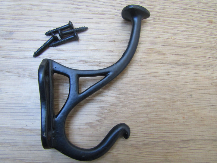Pack Of 5 Schartnou Coat Hooks Black Antique.