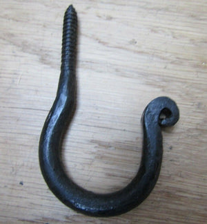 Screw in Ceiling Hook black wax.