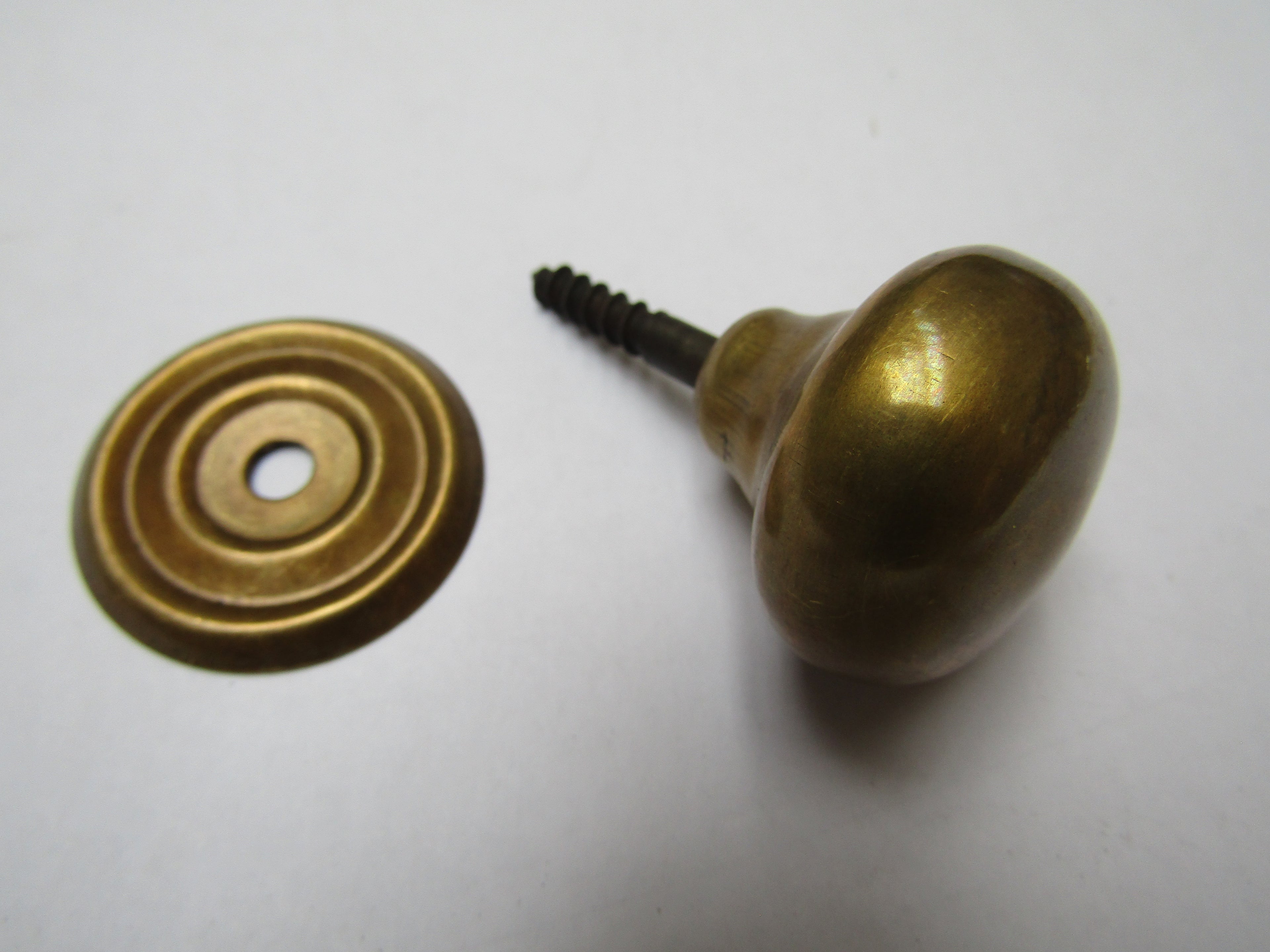 Screw In Cabinet Knob Antique Brass 38mm.