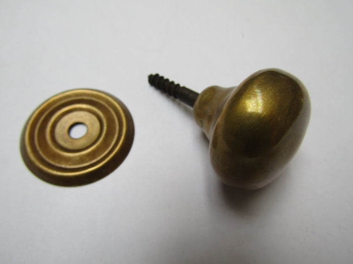Screw In Cabinet Knob Antique Brass 38mm.