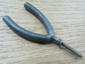 Screw in V Hook Antique Iron.