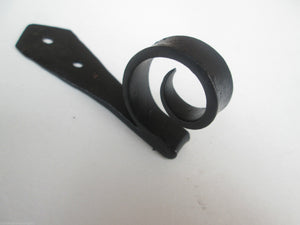 Hand Forged Scroll Hook Black Wax.