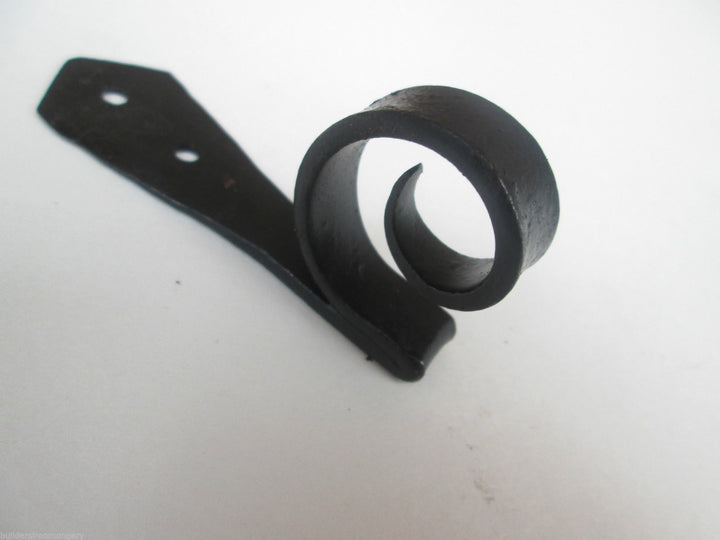 Hand Forged Scroll Hook Black Wax.