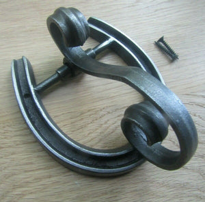 Cast Iron Scroll Horseshoe Door Knocker.