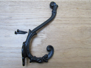 Pack Of 5 Sedgewick Coat Hooks Black Antique.