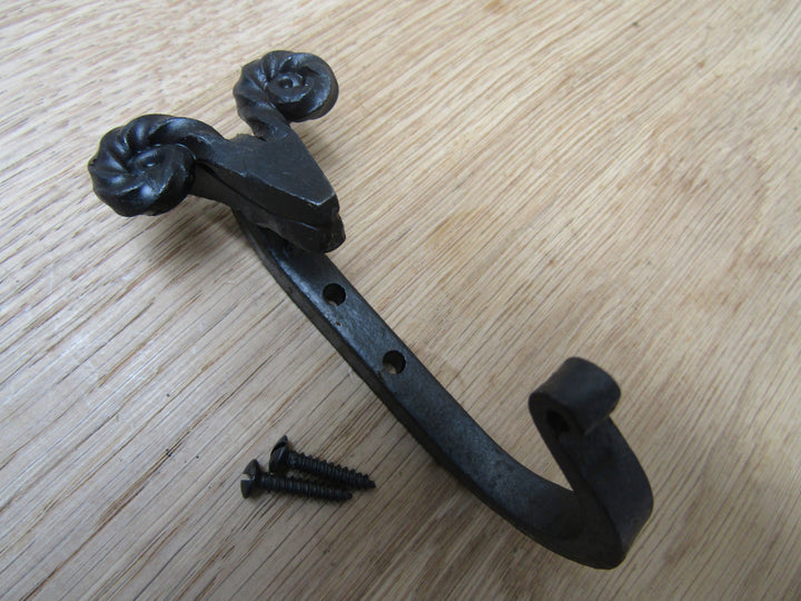 Sheep Head Hand Forged Hook black wax.