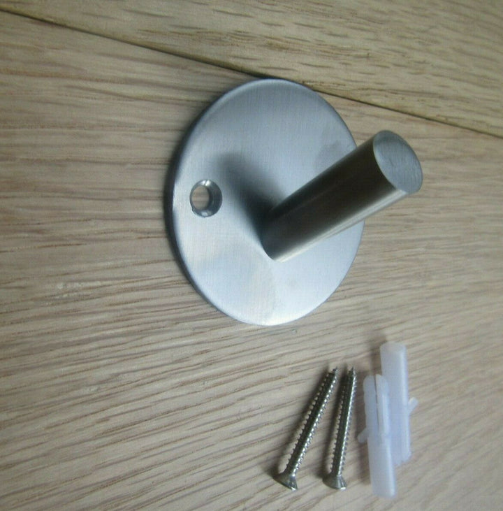 Satin Stainless Steel Single Peg on Base Hook.