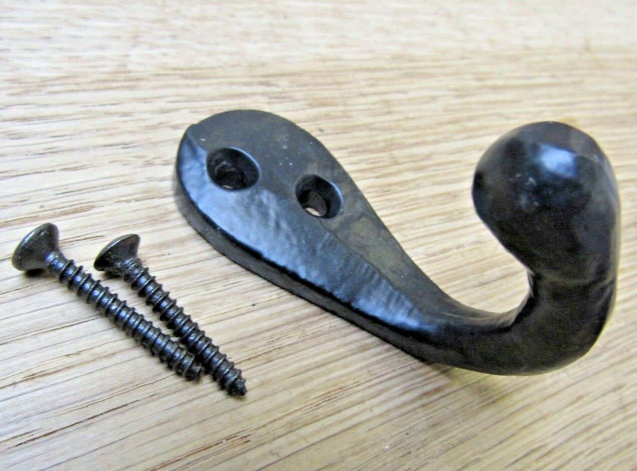 Single robe hook Black Antique.
