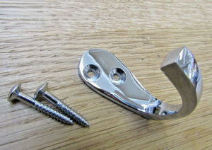 Single robe hook Polished Chrome.