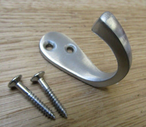 Single robe hook Satin Chrome Chrome.