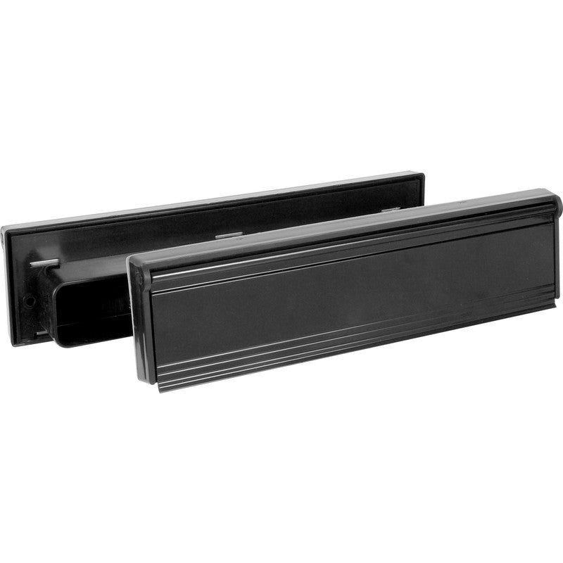 Telescopic Sleeved Letter Plate Black.