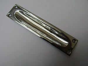 Sliding Slim Recessed Handle Large Polished Chrome.