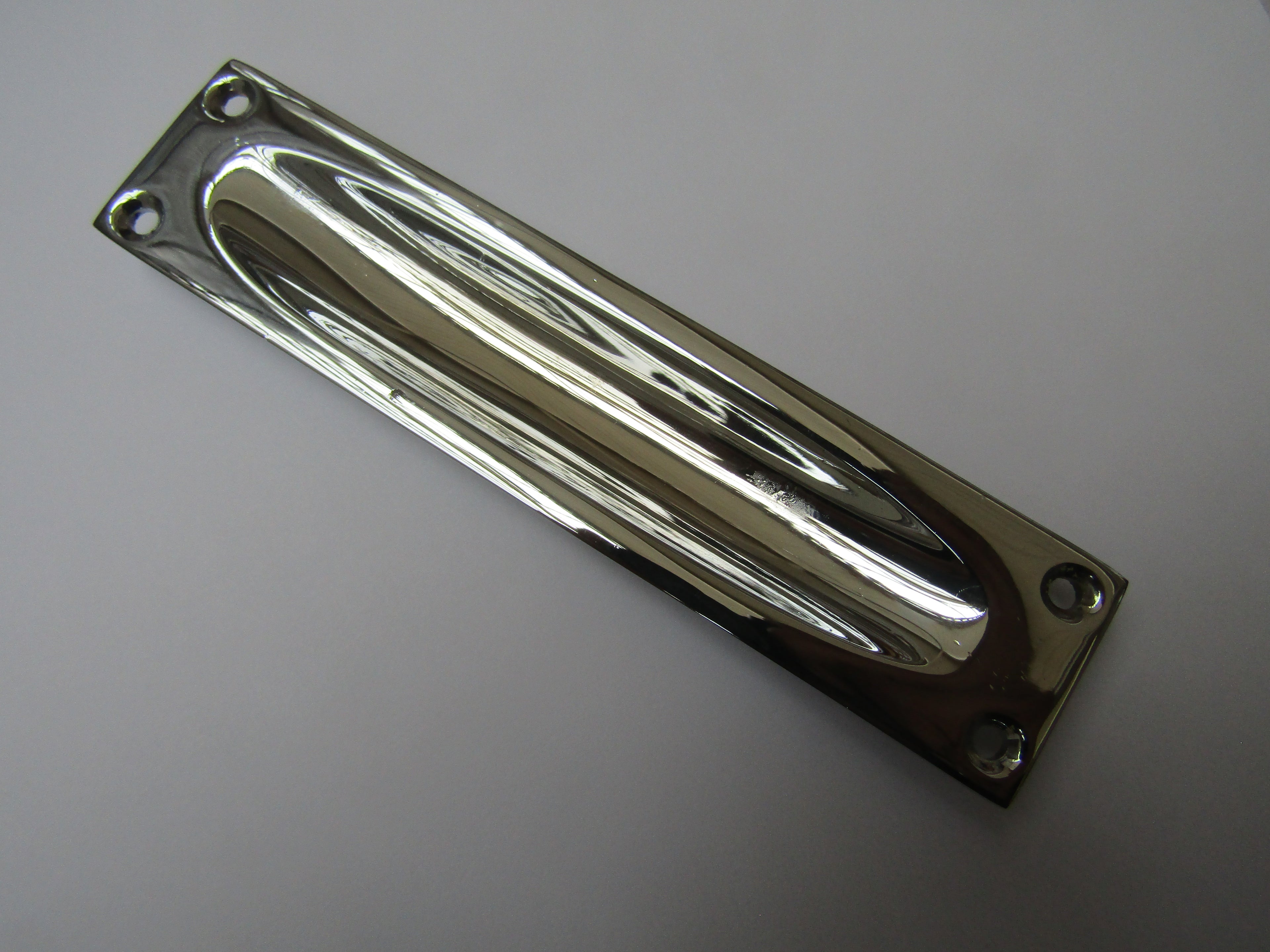 Sliding Slim Recessed Handle Large Polished Chrome.