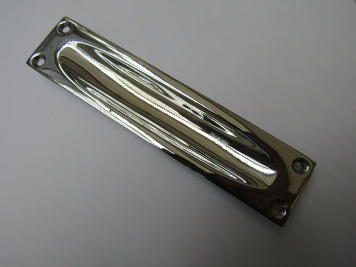Sliding Slim Recessed Handle Large Polished Chrome.