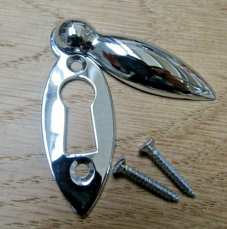 Slim Tear Drop Escutcheon Polished Chrome.
