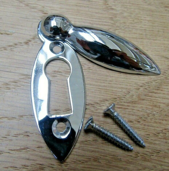 Slim Tear Drop Escutcheon Polished Chrome.