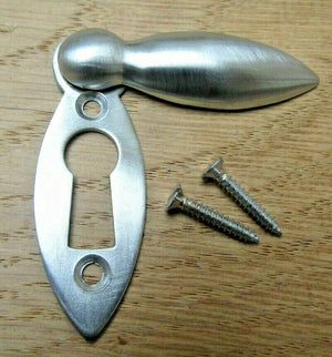 Slim Tear Drop Escutcheon Satin Chrome.