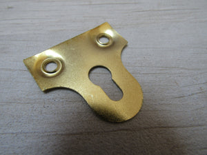 Pack of 10 Picture Mirror Plates Brass 32mm Slotted.