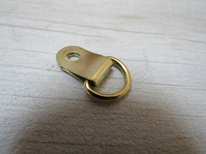 Pack of 20 D Rings Small Single Brass Gold.