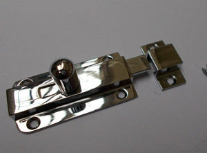 Vintage Small Knob Bolt Polished Chrome.