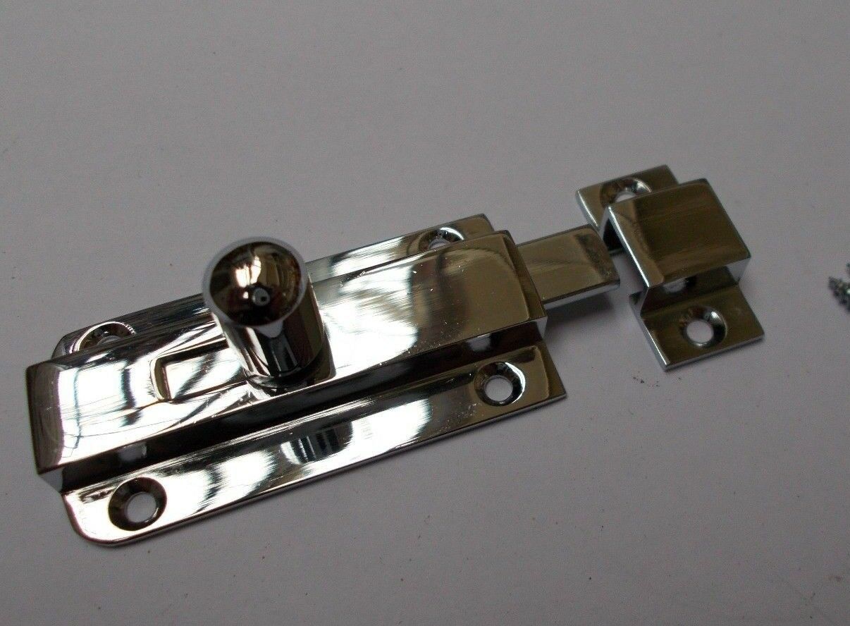 Vintage Small Knob Bolt Polished Chrome.