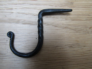 Hand Forged Nail in Hook black wax 40mm.