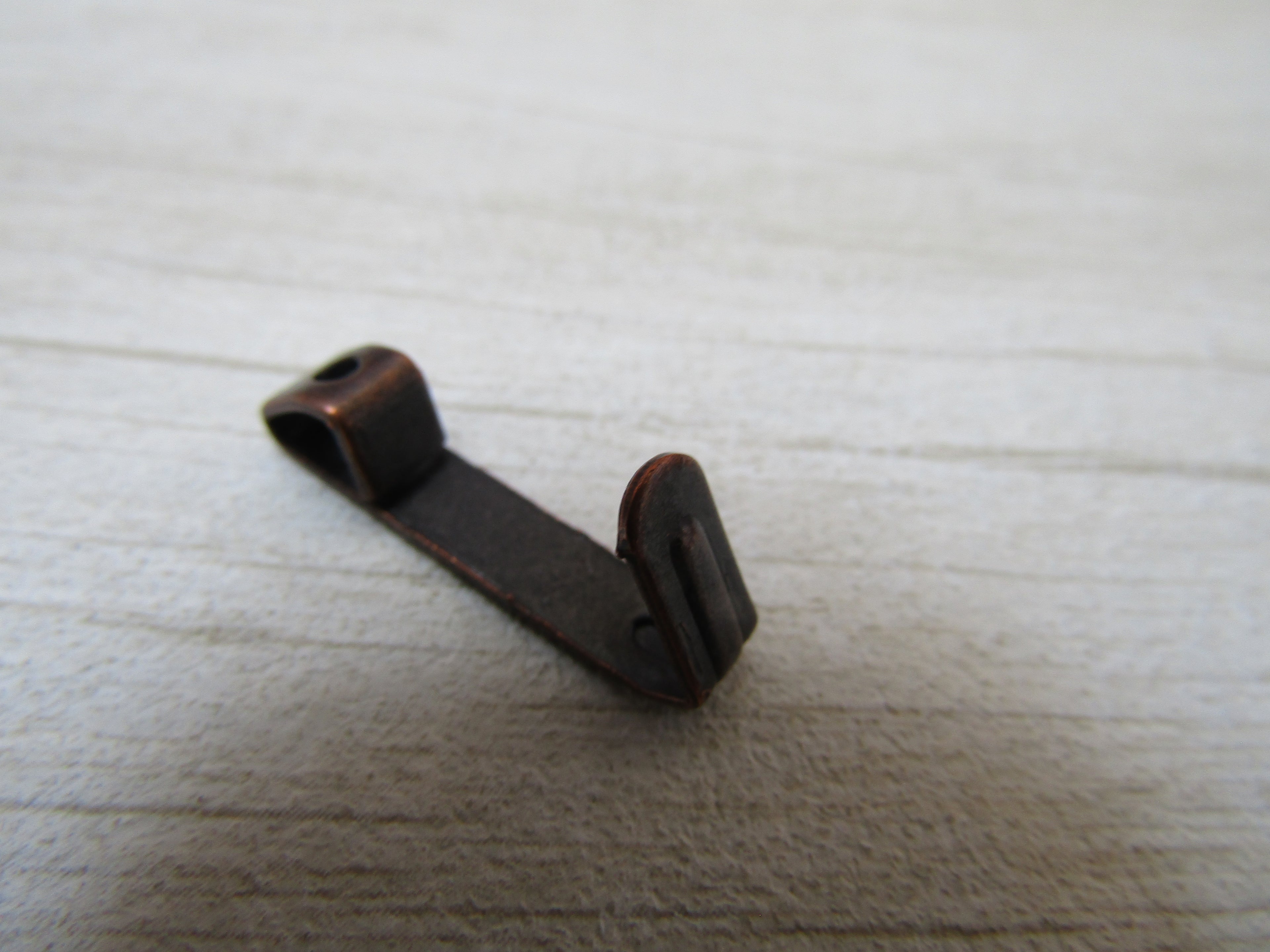 Pack of 10 Small Picture Hooks antique copper.