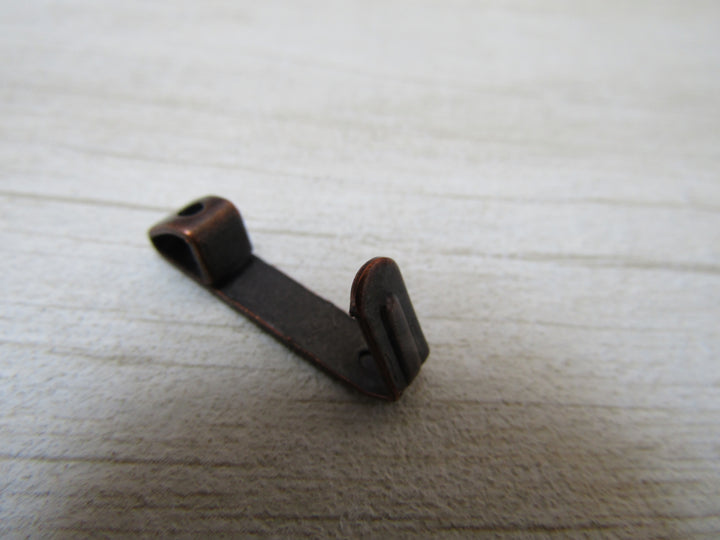 Pack of 10 Small Picture Hooks antique copper.