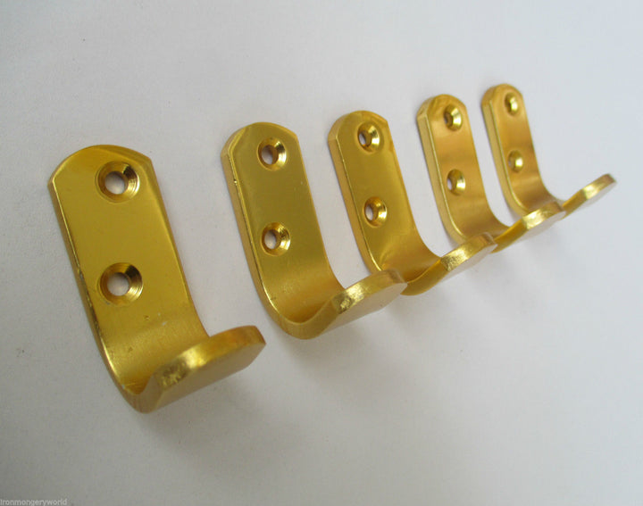Pack of 5 Hooks Gold Aluminium.