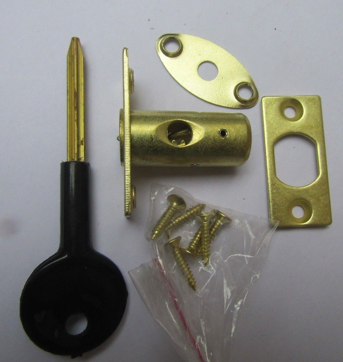 Polished Brass Window Rackbolt + Key.