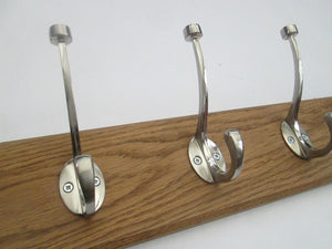 Satin Chrome Flat Tip Coat Hook Rail.