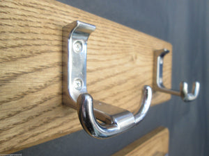 Satin Chrome Towel 5 Hook Coat Rail 68cm.