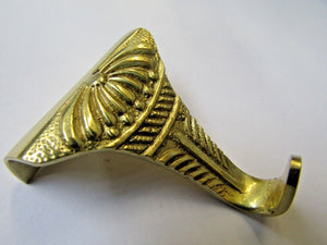 Solid Brass Ornate Picture Hook polished brass.