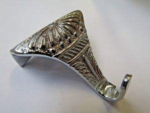 Solid Brass Ornate Picture Hook polished chrome.